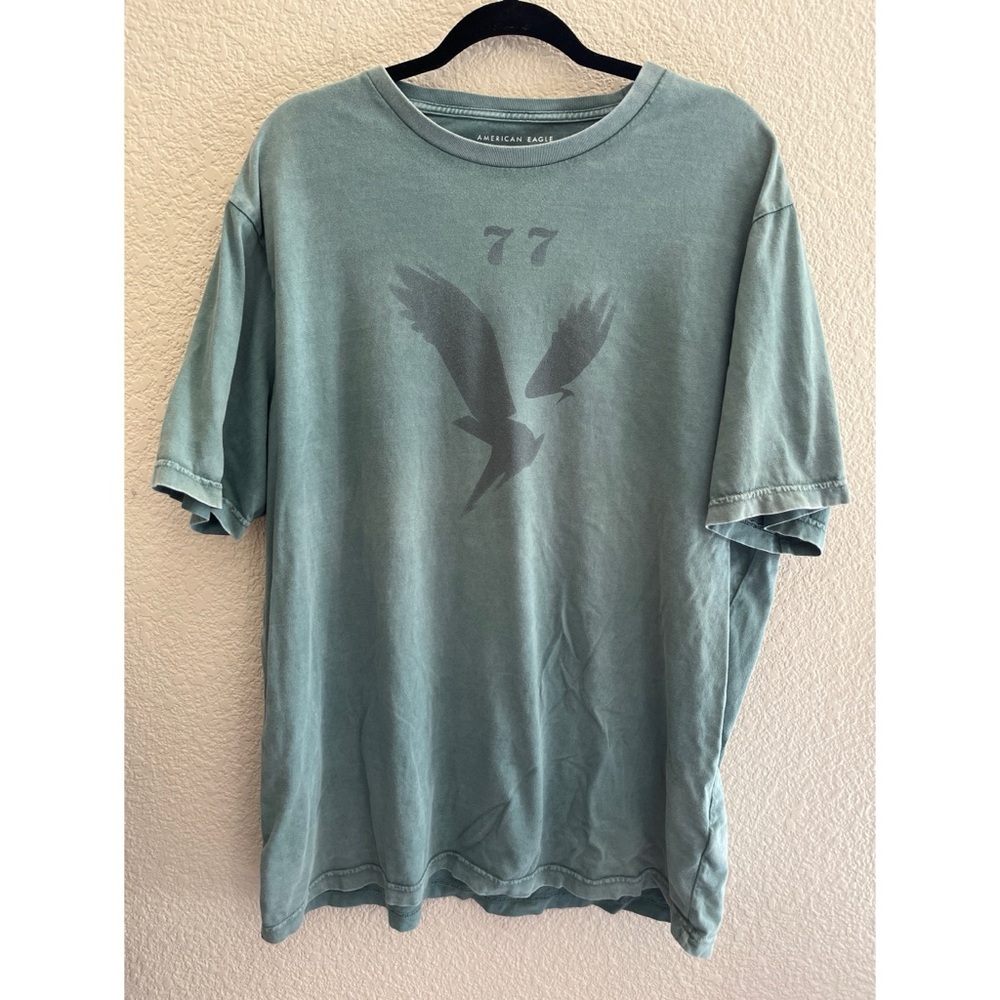 American Eagle Dark Green Tee Mens Size XLT